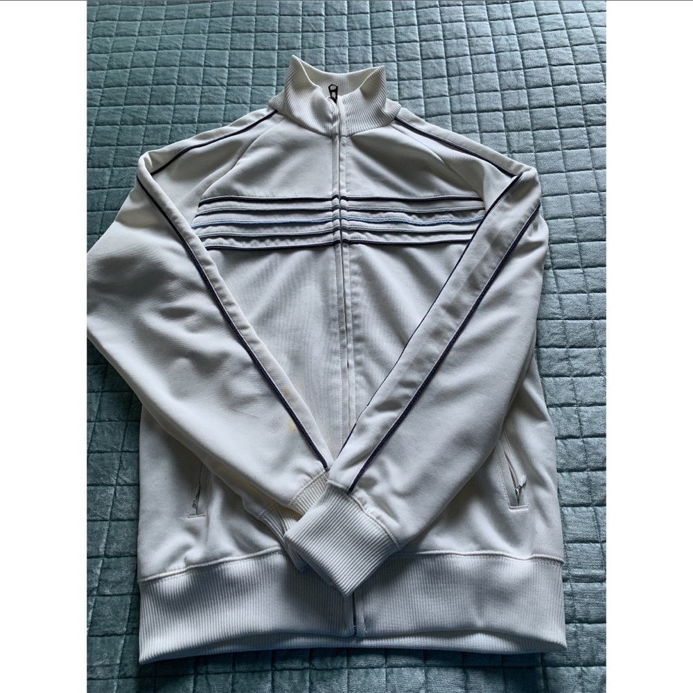 BEN SHERMAN White Striped Track Jacket